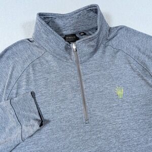 Dunning Golf Quarter Zip Pullover Mens XL Heathered Grey Performance Long Sleeve